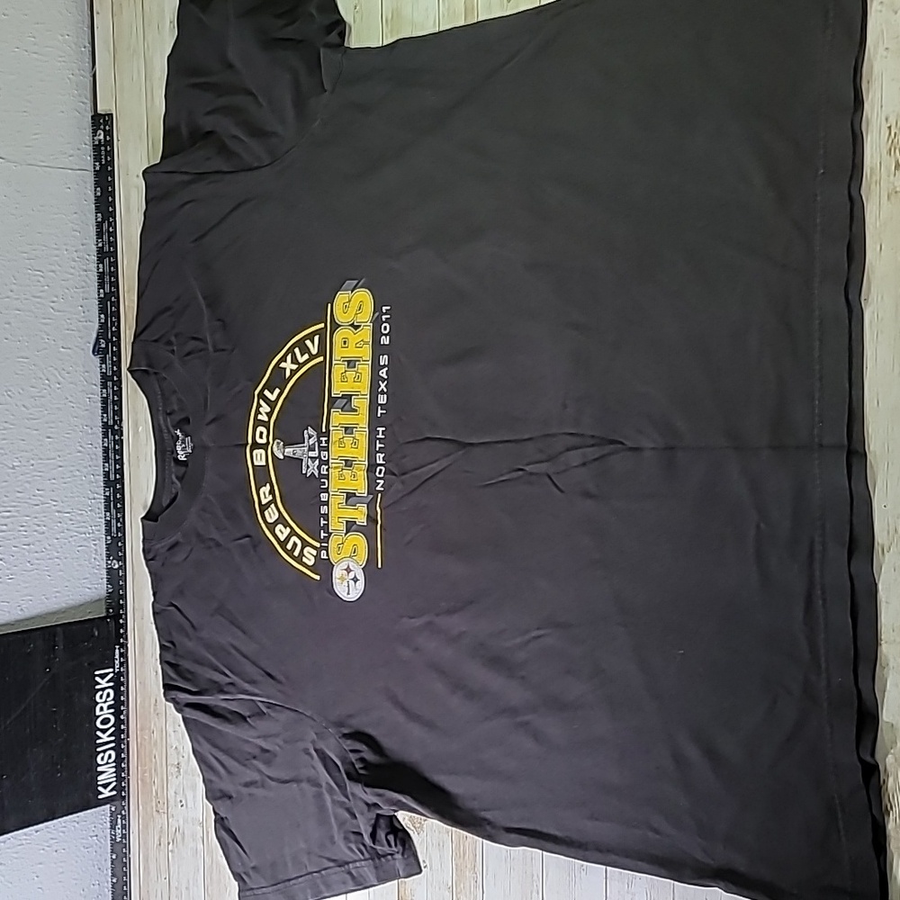 Vintage Reebok‎ Pittsburgh Steelers Superbowl XLV 2011 North TX T-Shirt Men 3XL